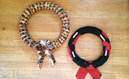 make it: holiday wool wreaths!
