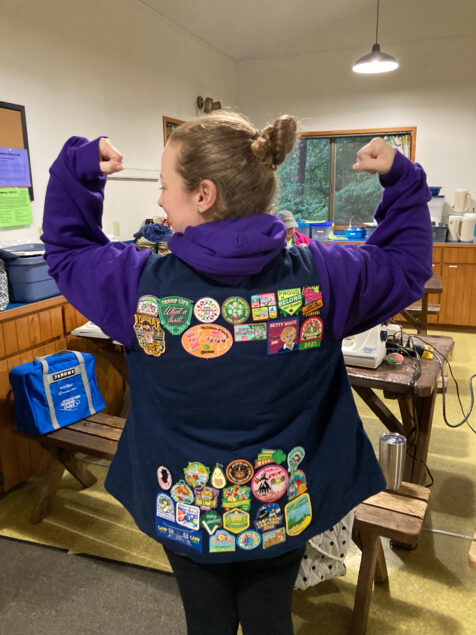 Science of Sewing patch on vest